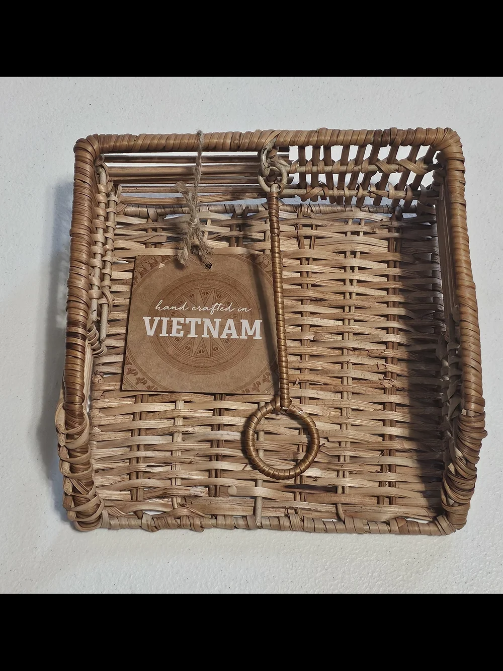 Handcrafted Vietnam Woven Rattan Napkin Holder